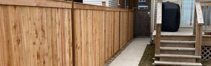 cedar fence installation