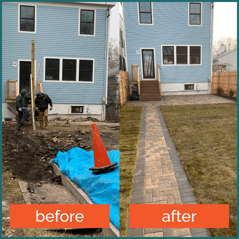 patio before and after