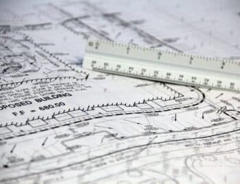 Site grading and drainage plan drawing with contour lines and proposed elevations for a Chicago-area project